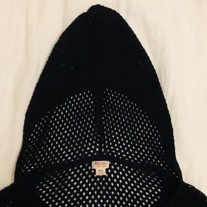 Mossimo V-neck Mesh Knit Hoodie - Medium